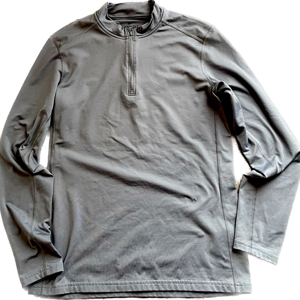 Men’s Nike Dri Fit1/4 Zip Baseball Warm Up Jacket, size Medium(gray)